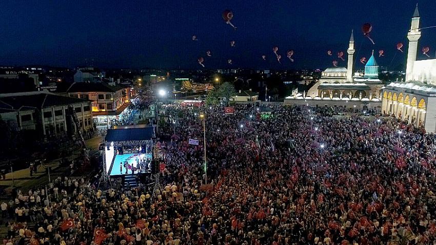 15 Temmuz’un İkinci Yılında On Binlerce Konyalı Nöbette Buluştu