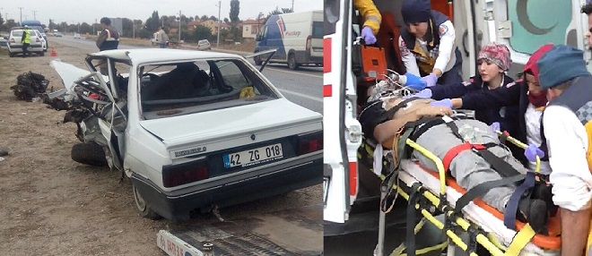 Beyşehir'de Trafik Kazası 1 Ölü, 5Yaralı