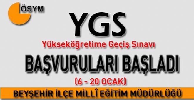 2016 YGS Başvuruları Başladı