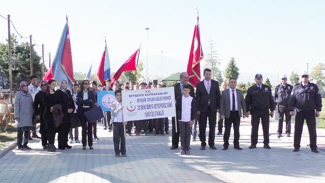 Beyşehir'de Osteoporoz İçin Yürüdüler