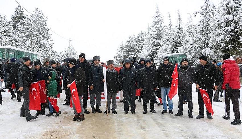 Beyşehir’de Sarıkamış Şehitleri Kar Altında Anıldı