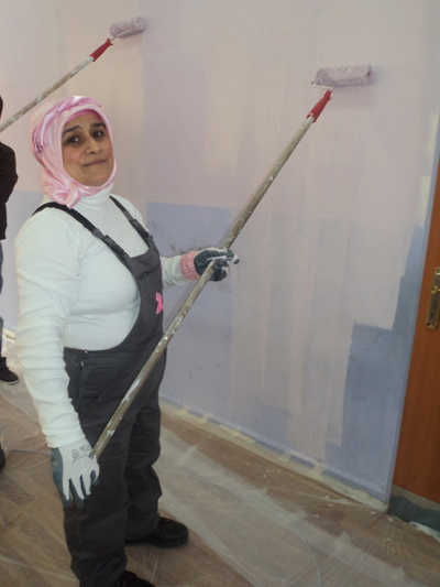 İnşaat ustaları belgeleniyor 