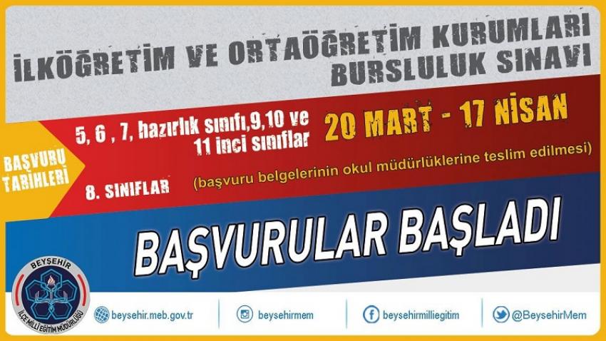 Bursluluk Sınav Başvuruları Başladı