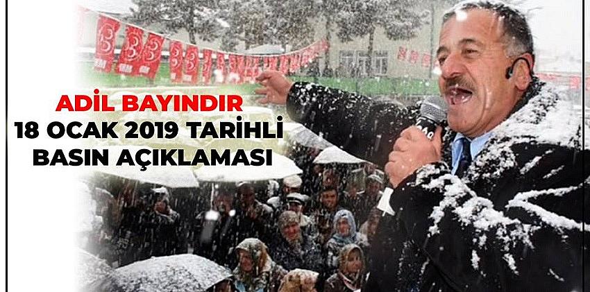 Adil Bayındır'dan Basın Açıklaması