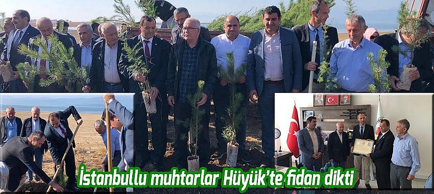 İstanbullu muhtarlar Hüyük’te fidan dikti