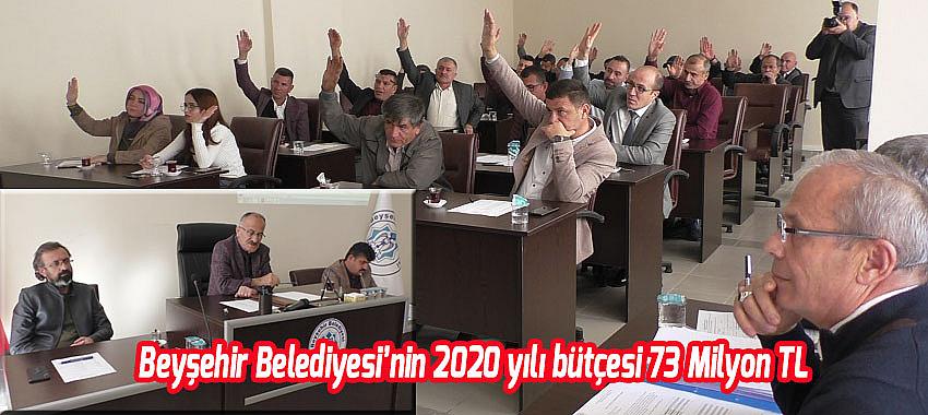 Beyşehir’in 2020 yılı bütçesi 73 Milyon TL