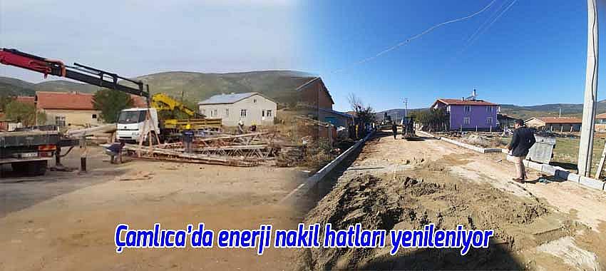 Hüyük Çamlıca’da enerji nakil hatları yenileniyor