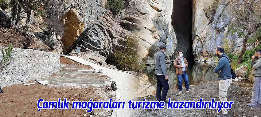 Çamlık mağaraları turizme kazandırılıyor