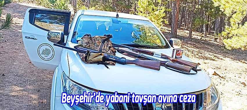 Beyşehir’de yabani tavşan avına ceza