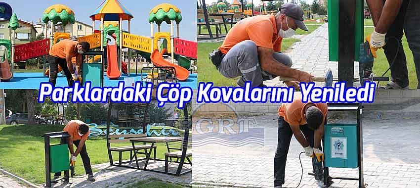 Beyşehir Belediyesi Parklardaki Çöp Kovalarını Yeniledi