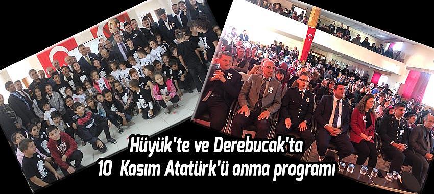 Hüyük’te ve Derebucak’ta 10  Kasım Atatürk’ü anma programı