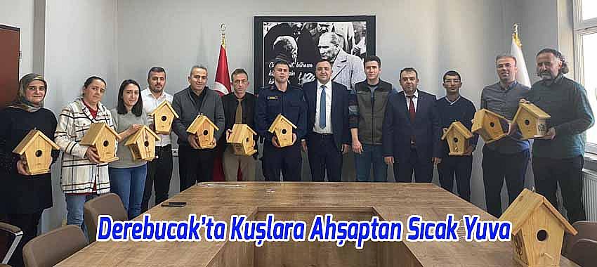 Derebucak’ta Kuşlara Ahşaptan Sıcak Yuva