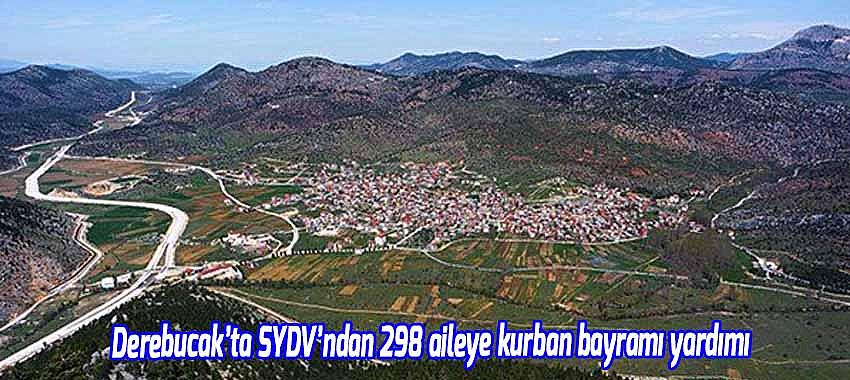 Derebucak’ta SYDV’ndan 298 aileye kurban bayramı yardımı