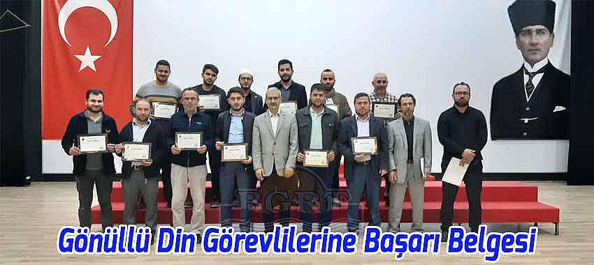 Beyşehir'den Gönüllü Din Görevlilerine Başarı Belgesi