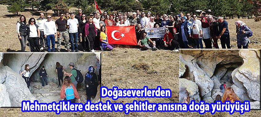 Doğaseverlerden Mehmetçiklere destek ve şehitler anısına doğa yürüyüşü etkinliği