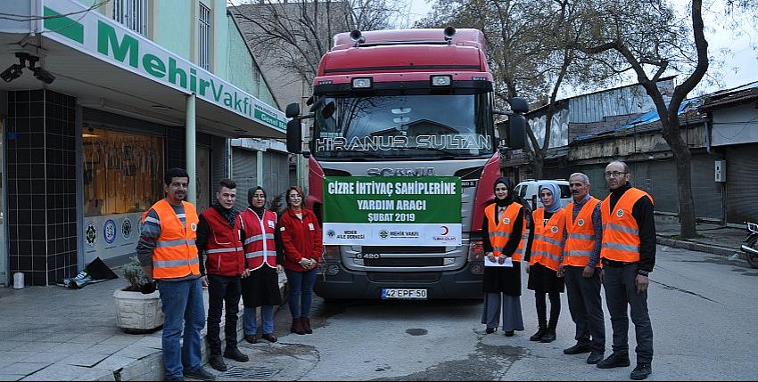 Konya'dan Cizre'ye Ayni Yardım 