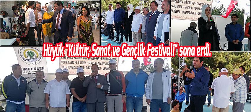 Hüyük Kültür, Sanat ve Gençlik Festivali sona erdi