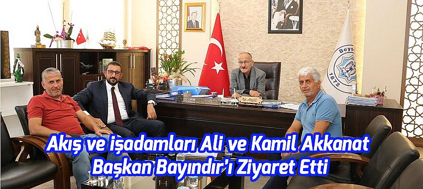 Akış ve işadamları Ali ve Kamil Akkanat Başkan Bayındır’ı Ziyaret Etti