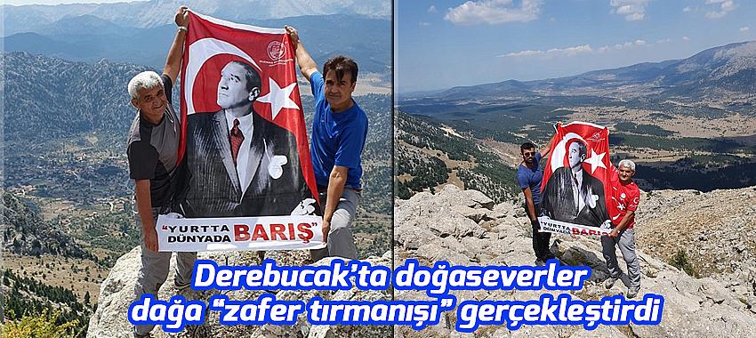 Derebucak’ta doğaseverler dağa “zafer tırmanışı” gerçekleştirdi