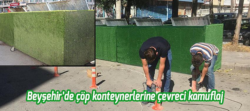 Beyşehir’de çöp konteynerlerine çevreci kamuflaj