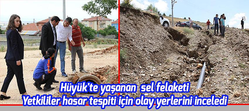 Hüyük'te hasar tespit çalışması yapıldı