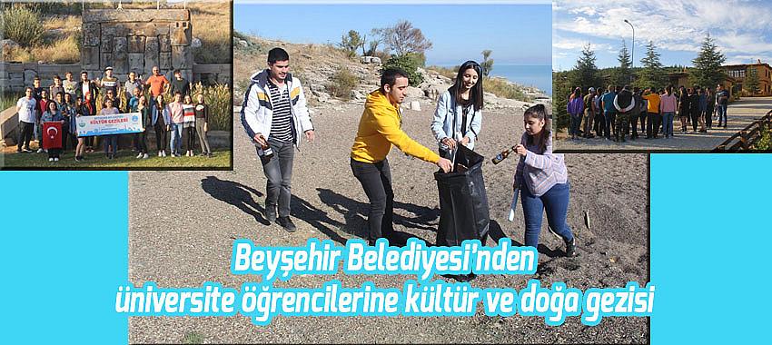 Beyşehir Belediyesi’nden üniversite öğrencilerine kültür ve doğa gezisi