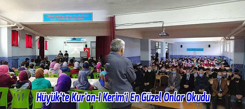 Hüyük'te Kur'an-I Kerim'i En Güzel Onlar Okudu