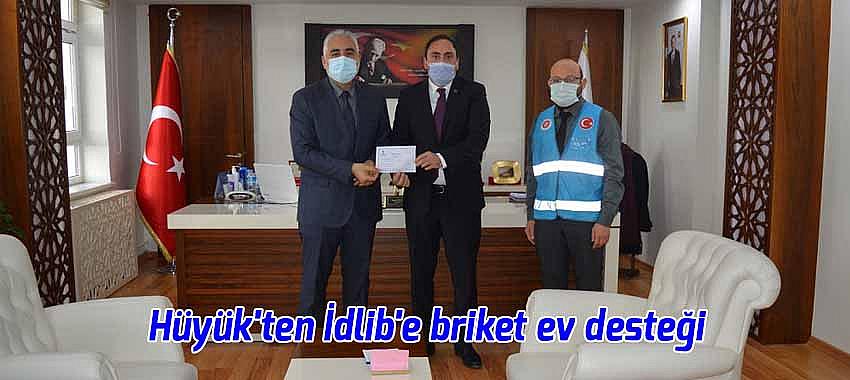 Hüyük'ten İdlib'e briket ev desteği