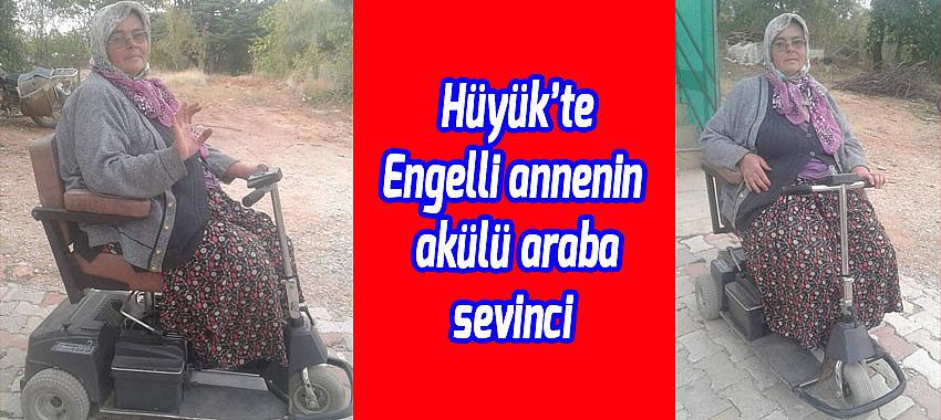 Engelli annenin akülü araba sevinci