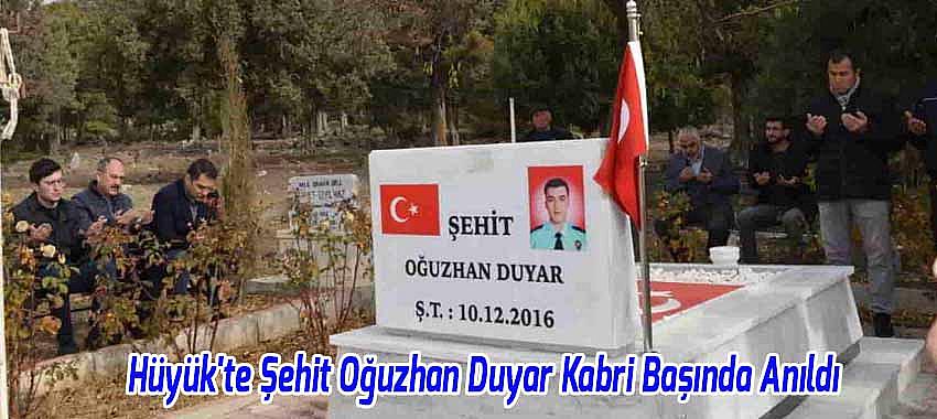 Hüyük'te Şehit Oğuzhan Duyar Kabri Başında Anıldı