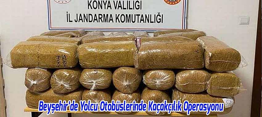 Beyşehir'de Yolcu Otobüslerinde Kaçakçılık Operasyonu