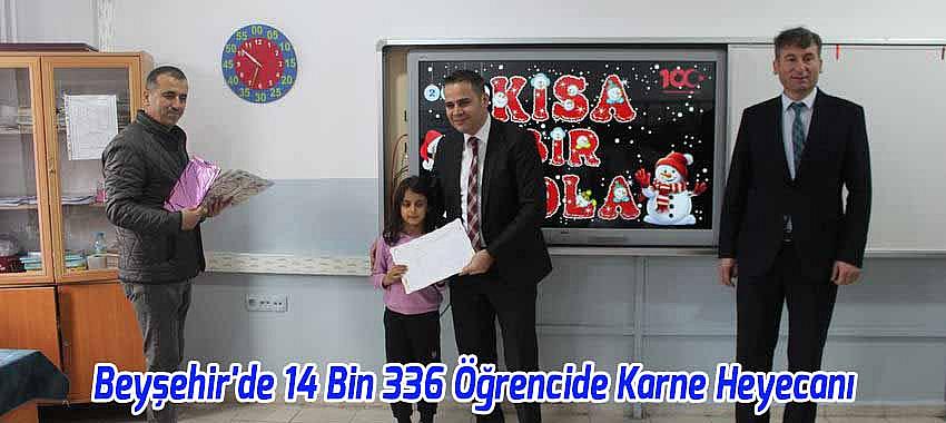 Beyşehir'de 14 Bin 336 Öğrencide Karne Heyecanı