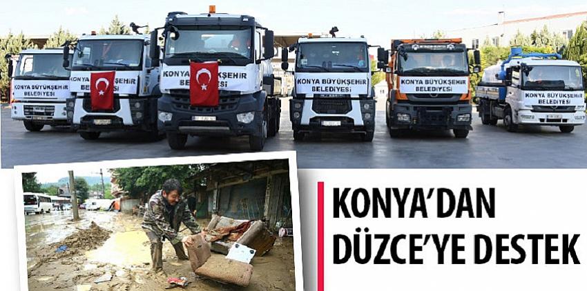 Konya’dan Düzce’ye Destek