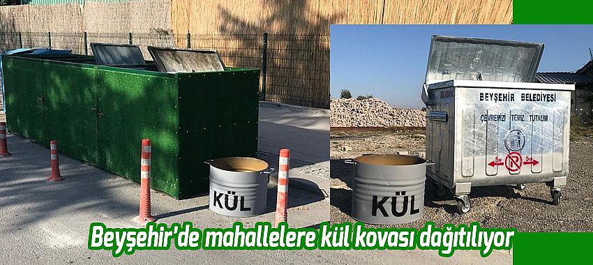 Beyşehir’de mahallelere kül kovası dağıtılıyor