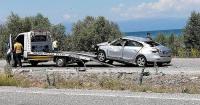 Bölünmüş Yolda Karşı Şeride Devrilen Otomobilin Sürücüsü Hayatını Kaybetti