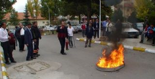 Hastane'de Sivil savunma Tatbikatı