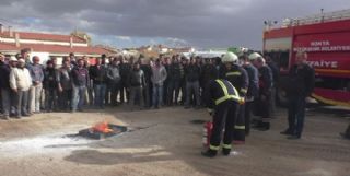 Beyşehir Belediyesi'nden İş Güvenliği ve Yangın Tatbikatı