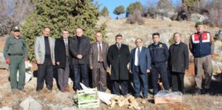 Yaban Hayvanlarına Yem Bıraktılar