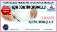 Açık Öğretim Ortaokulu Kayıtları Başladı