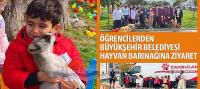 Öğrencilerden Büyükşehir Belediyesi Hayvan Barınağına Ziyaret