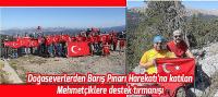 Doğaseverlerden Barış Pınarı Harekatı’na katılan Mehmetçiklere destek tırmanışı