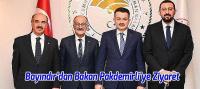 Başkan Bayındır'dan Bakan Pakdemirli'ye Ziyaret