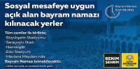 Bayram Namazı Belirlenen Açık Alanlarda da Kılınacak