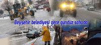 Beyşehir Belediyesi gece gündüz sahada