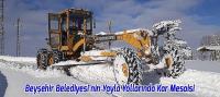 Beyşehir Belediyesi'nin Yayla Yollarında Kar Mesaisi