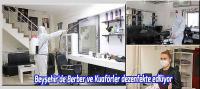 Beyşehir’de Berber ve Kuaförler dezenfekte ediliyor