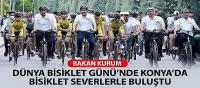 Bakan Kurum Dünya Bisiklet Günü’nde Konya’da Bisiklet Severlerle Buluştu