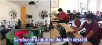 Derebucak okullarına donanım desteği