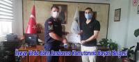 İlçeye Veda Eden Jandarma Komutanına Başarı Belgesi
