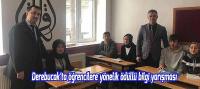 Derebucak’ta ortaokul ve lise öğrencilerine yönelik ödüllü bilgi yarışması